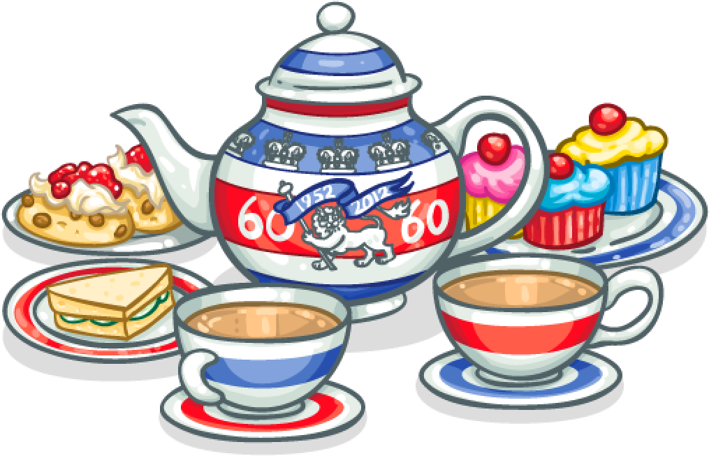 Clip Art Cream Tea Coffee Scone Clip Art - Png Download (1024x1024), Png Download