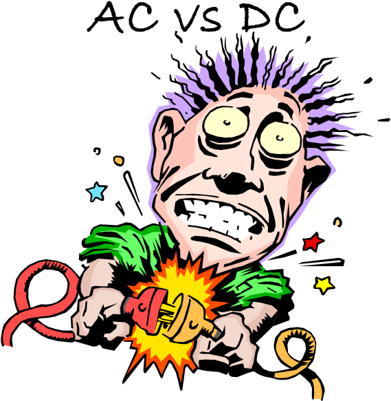 Ac Vs Dc Which Dangerous To Humans Clipart (593x618), Png Download