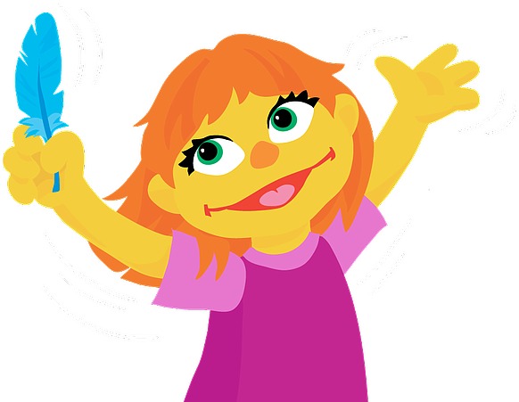 Julia Is Described By The Sesame Workshop As "a Preschool Clipart (800x450), Png Download