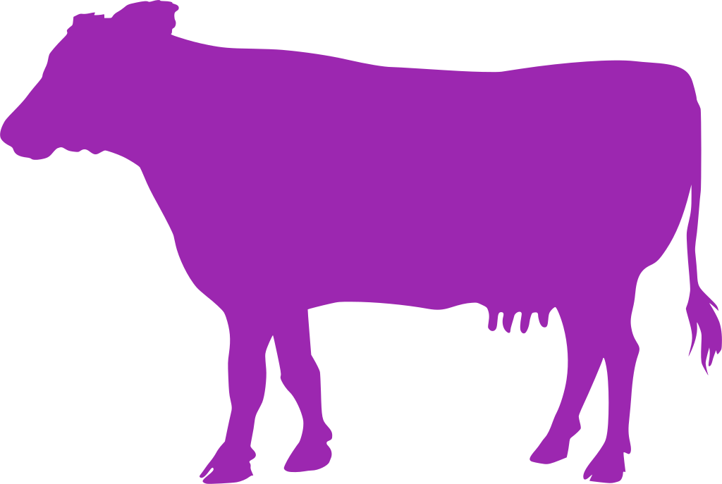 Purple Cow Clipart (1024x687), Png Download