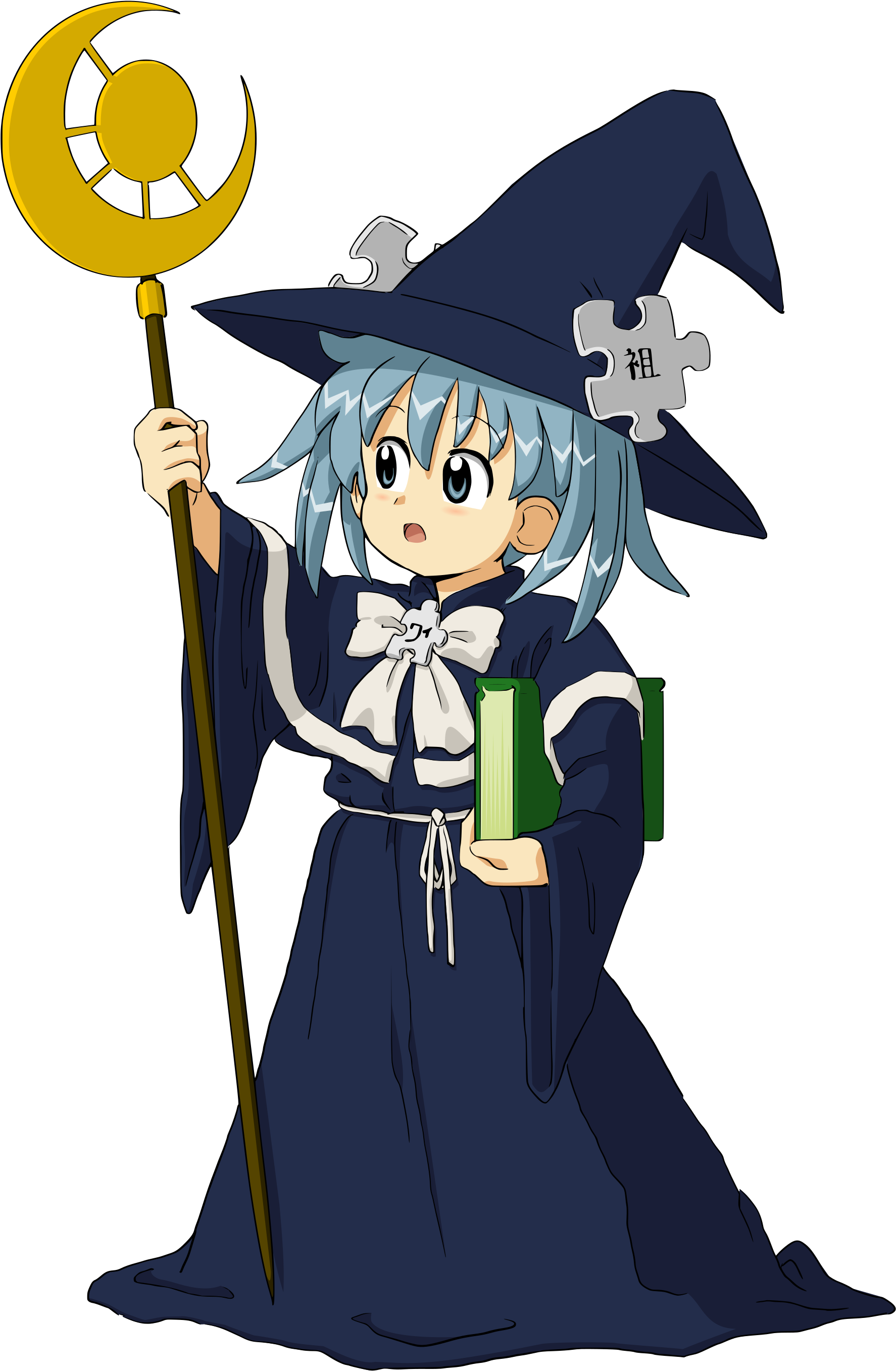 Wikipe-tan Sorceress Color Clipart (2000x2828), Png Download