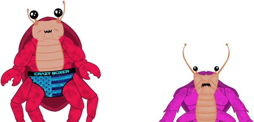 171022 Crab People Pink Red Clipart (1000x410), Png Download