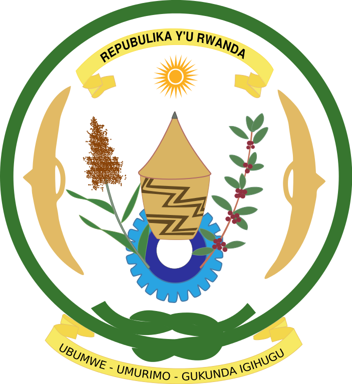 Coat Of Arms Of Rwanda Clipart (703x768), Png Download