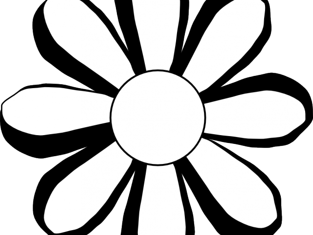 White Flower Clipart Balck White - Png Download (640x480), Png Download