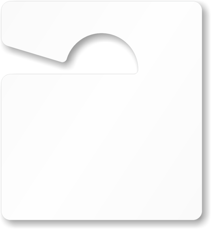 Blue Toughtag™ Small Rearview Mirror Hang Tags, Blue Clipart (736x800), Png Download