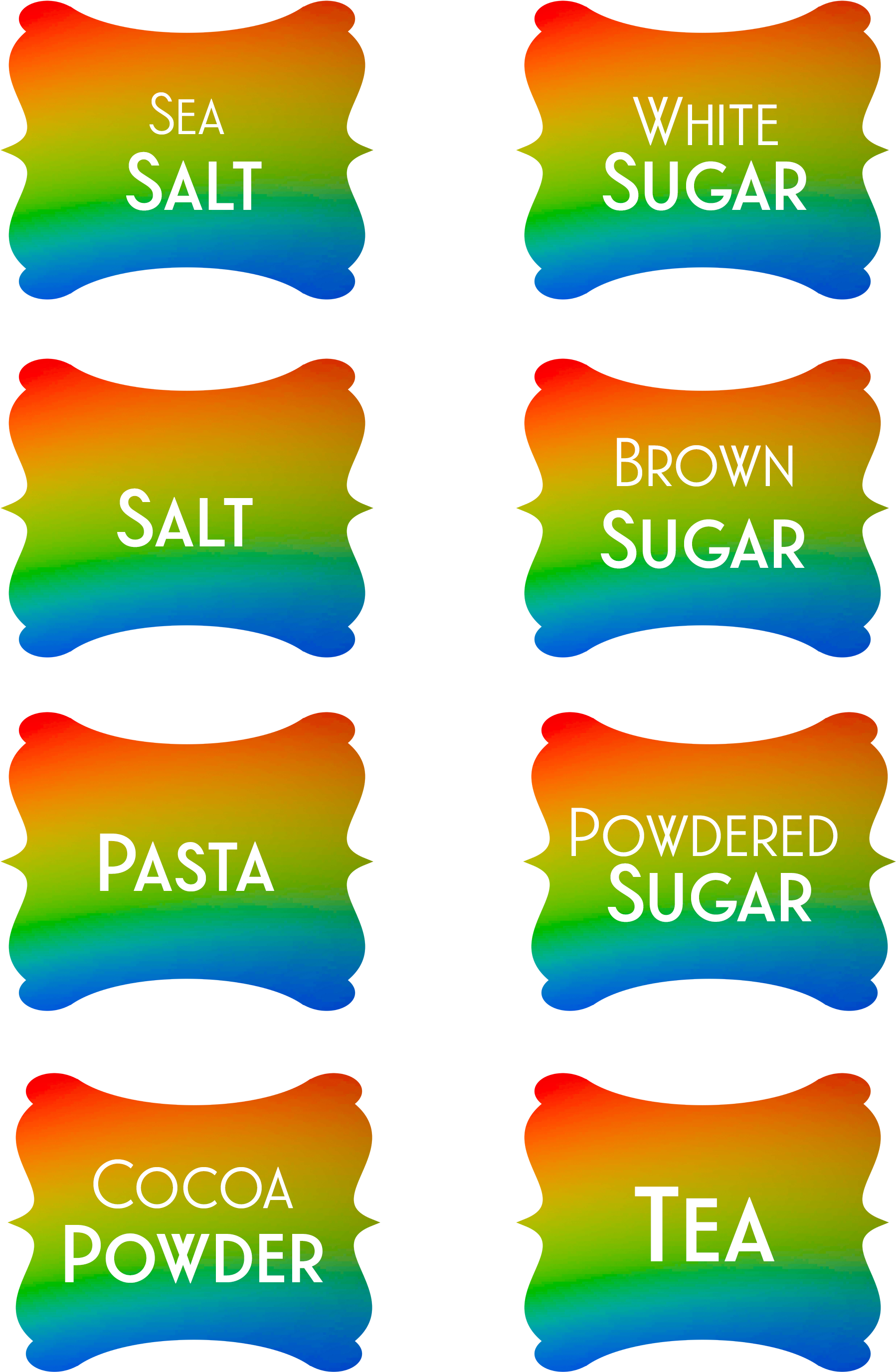 Salt, Pasta, Cocoa Powder, White Sugar, Brown Sugar, Clipart (2400x3000), Png Download