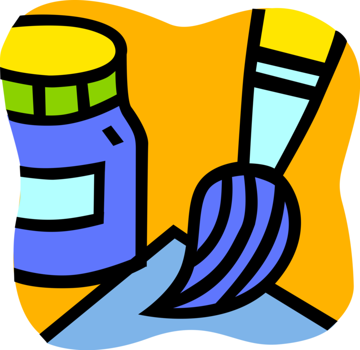 Vector Illustration Of Visual Arts Artist's Paint And Clipart (719x700), Png Download