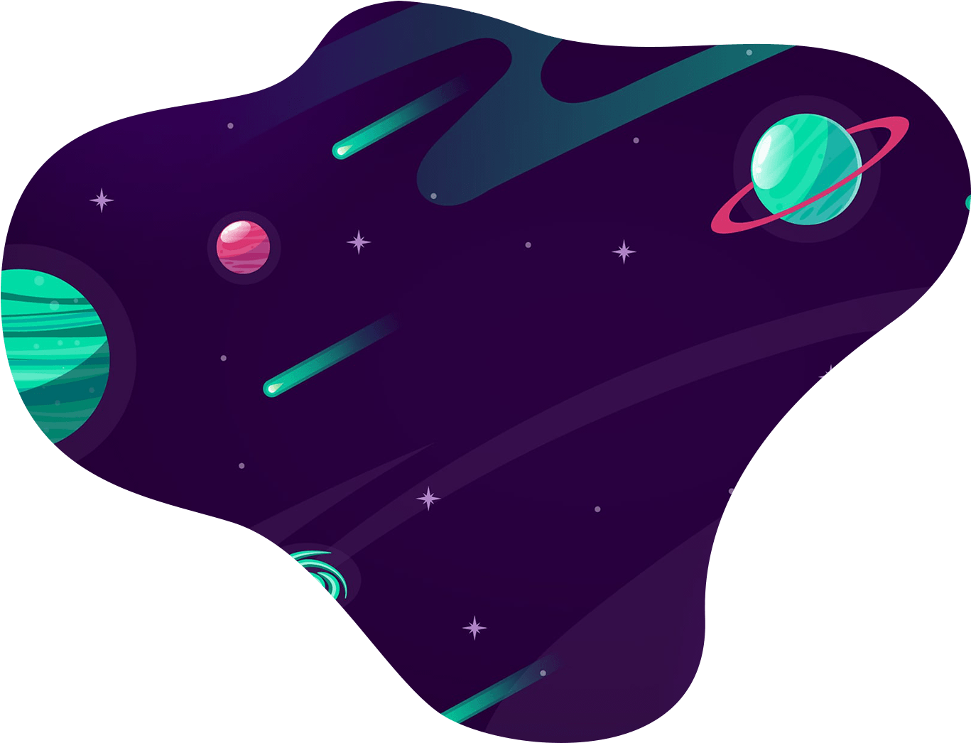 Galaxy - Clipart (1401x1107), Png Download