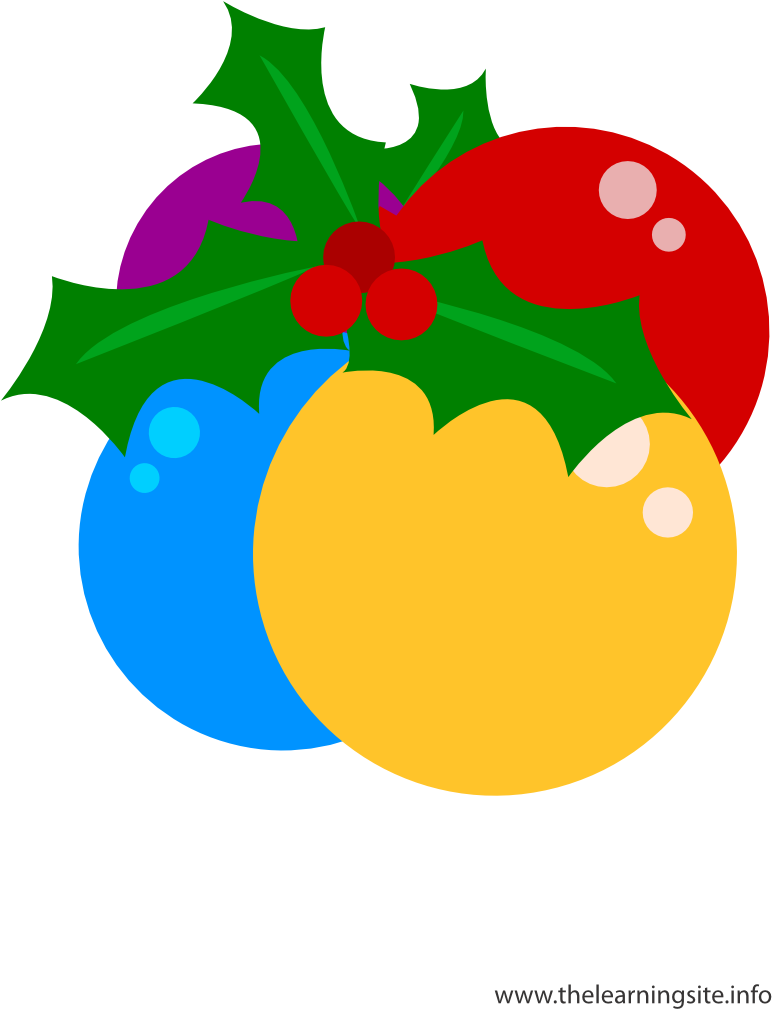 Flashcard Christmas Balls Clipart (827x1169), Png Download