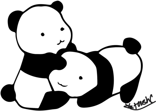 Cute Panda Tumblr Clipart (1024x773), Png Download