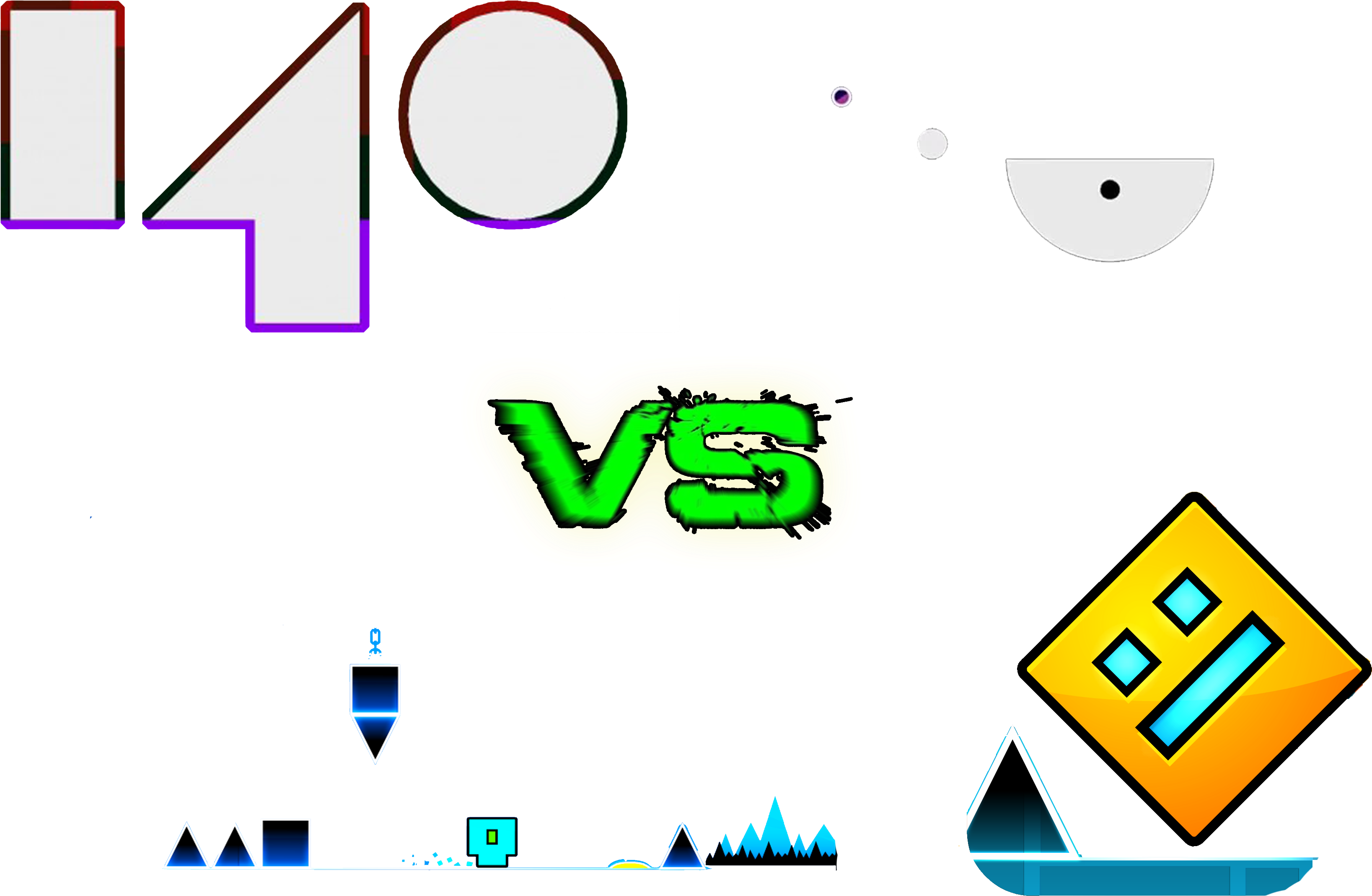 140 Vs Geo Dash Clipart (3508x2480), Png Download
