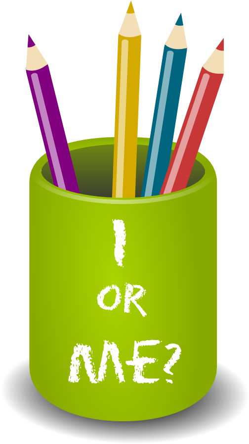 Personal Pronouns I Or Me Clipart (555x946), Png Download