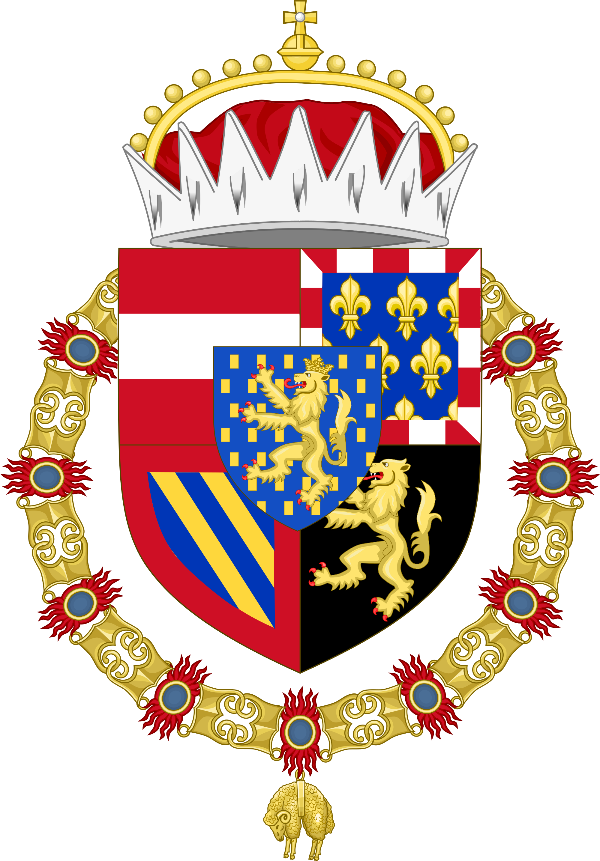 Coat Of Arms Of Philip Vi Count Palatine Of Burgundy Clipart (2000x2872), Png Download