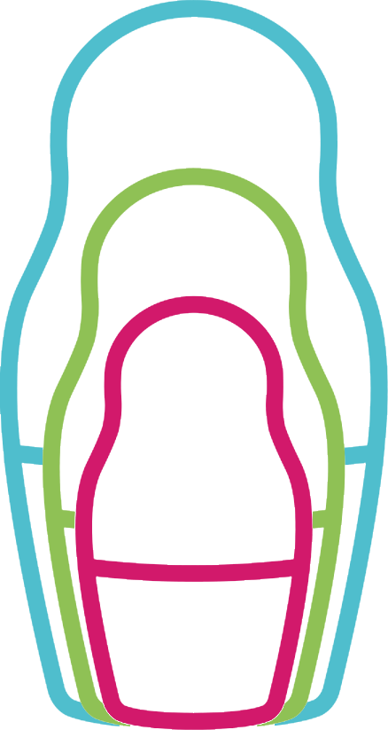 Wls Nesting Dolls Clipart (438x823), Png Download