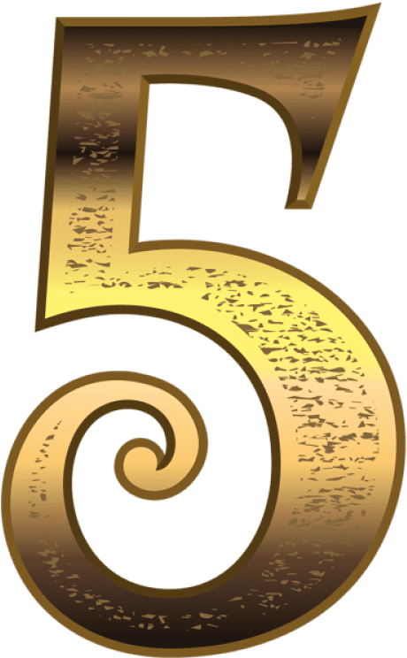 Download Old Gold Number Five Clipart Png Photo Transparent Png (480x750), Png Download