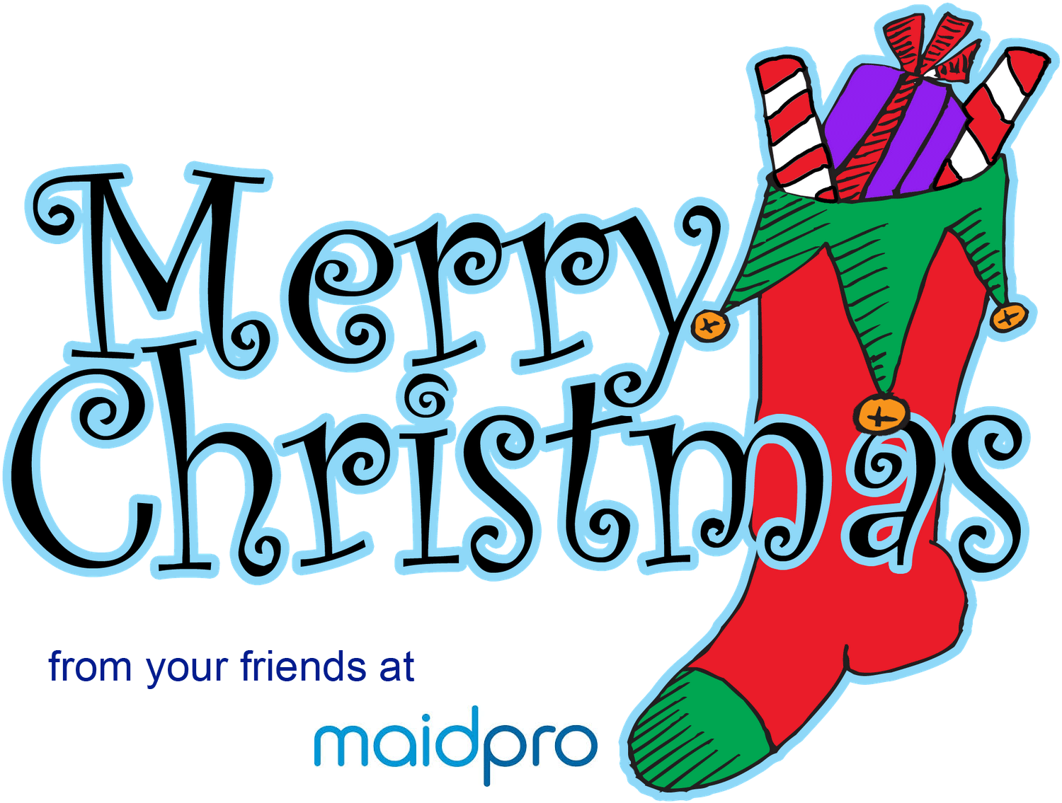 Merry Christmas To All Our Friends From Team Maidpro Clipart (1600x1175), Png Download