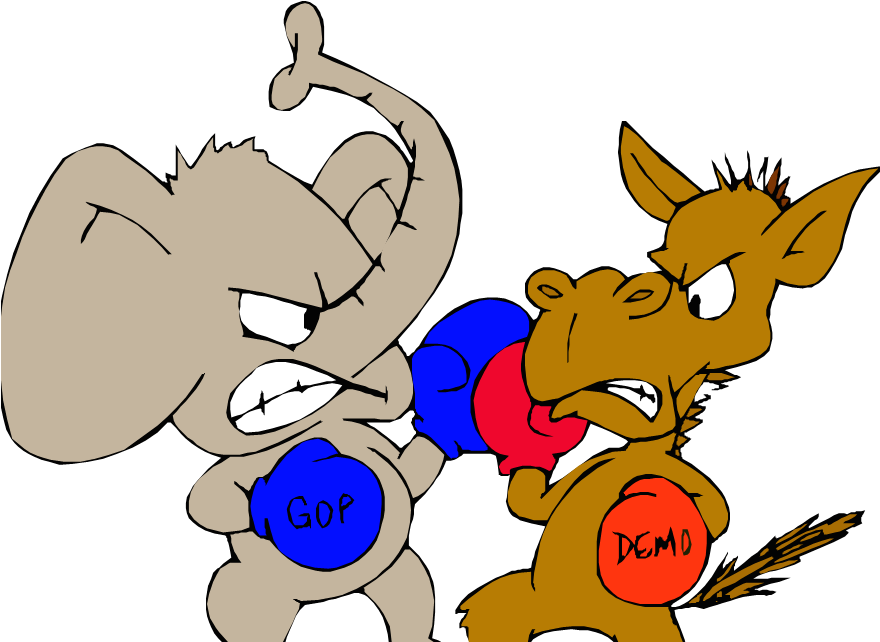 Politic Fight Clipart (879x649), Png Download