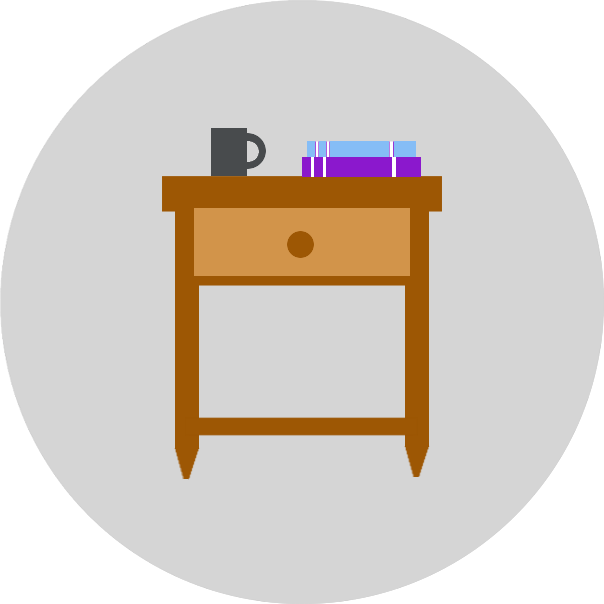 On The Nightstand Clipart (604x604), Png Download