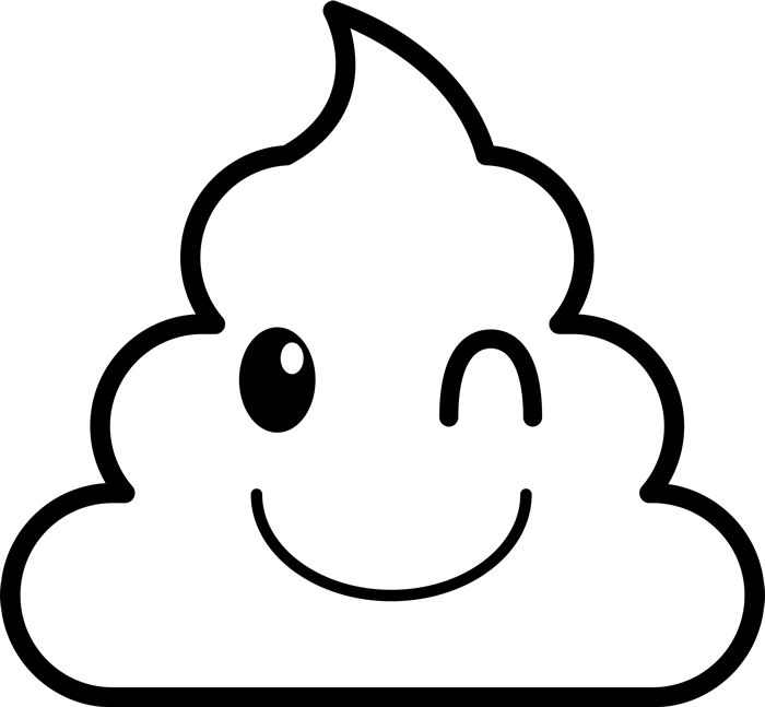 Poop Emoji Png Winking Poop Emoji Rubber Stamp Emoji Clipart (700x647), Png Download