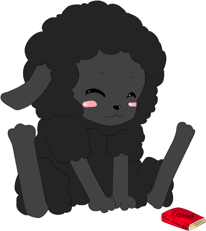Black Sheep Poet By Almost Evil Sheep,almost,black Clipart (765x1040), Png Download