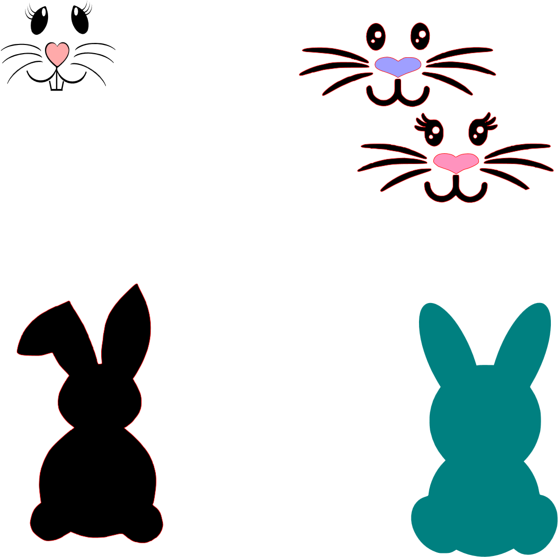 Bunny Stuff Clipart (1152x1152), Png Download