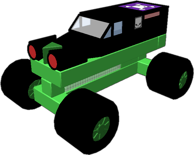 The Monster Truck Gravedigger Functions Awesome Clipart (768x768), Png Download