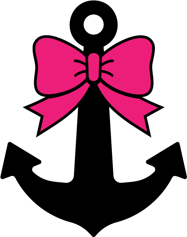 Alligcutter Anchor Bow Monogram 03 Clipart (864x864), Png Download