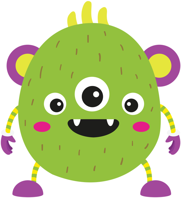 The Cute Little Monsters Make Me Giggle Clipart (752x800), Png Download