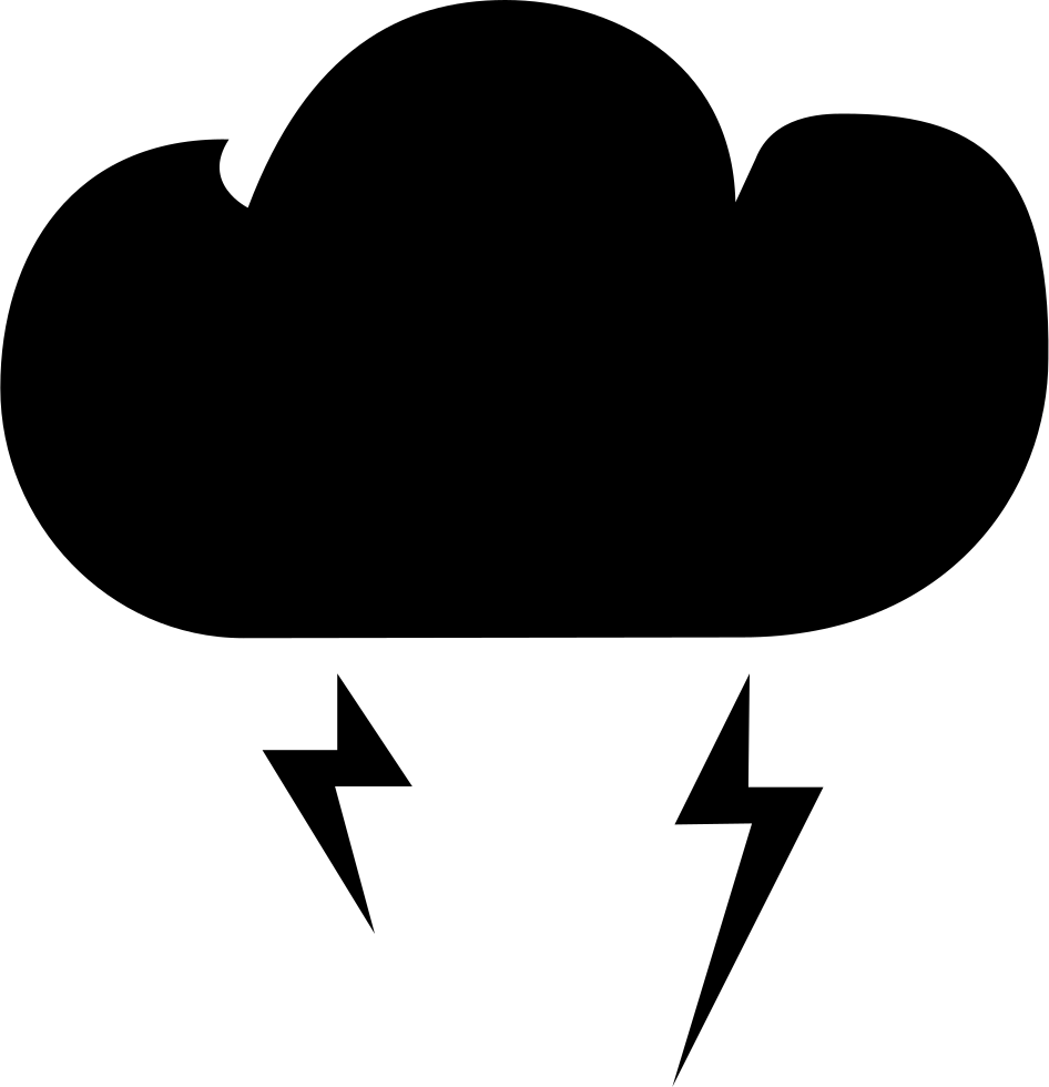 Cloud Rain With Thunder Comments Clipart (946x980), Png Download