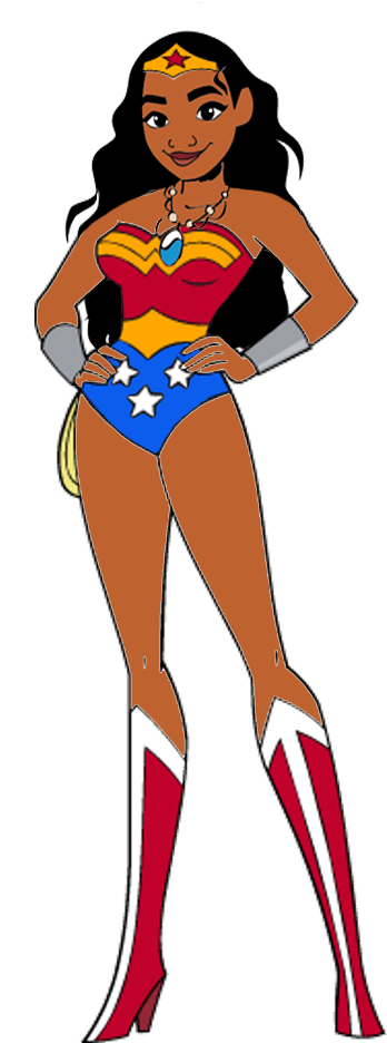 As Wonder Woman By Clipart (466x992), Png Download