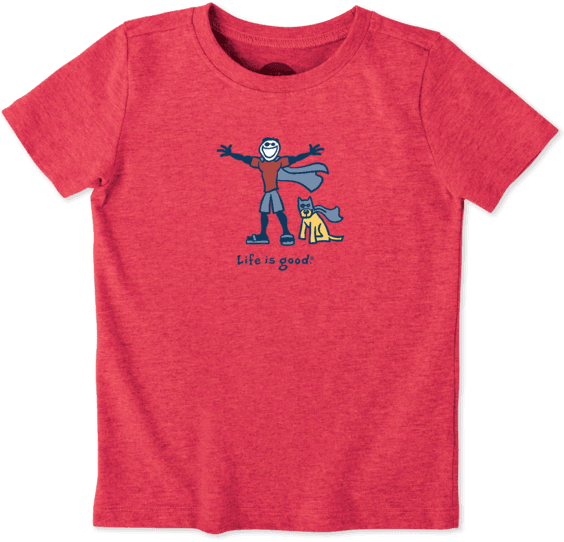 Boys Superhero Jake And Rocket Vintage Crusher Tee Clipart (570x570), Png Download