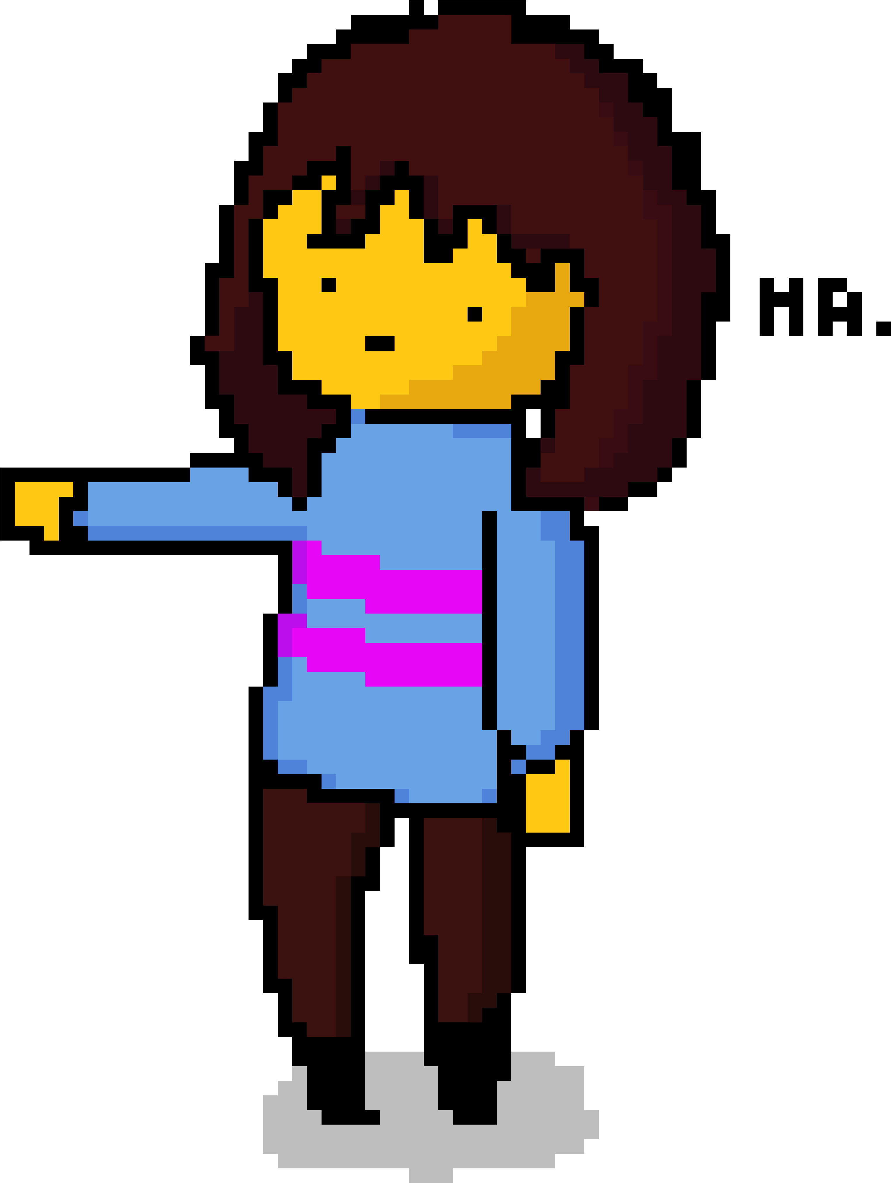 A Lil Frisk Pixel Art I Made [cc] Clipart (6400x6400), Png Download