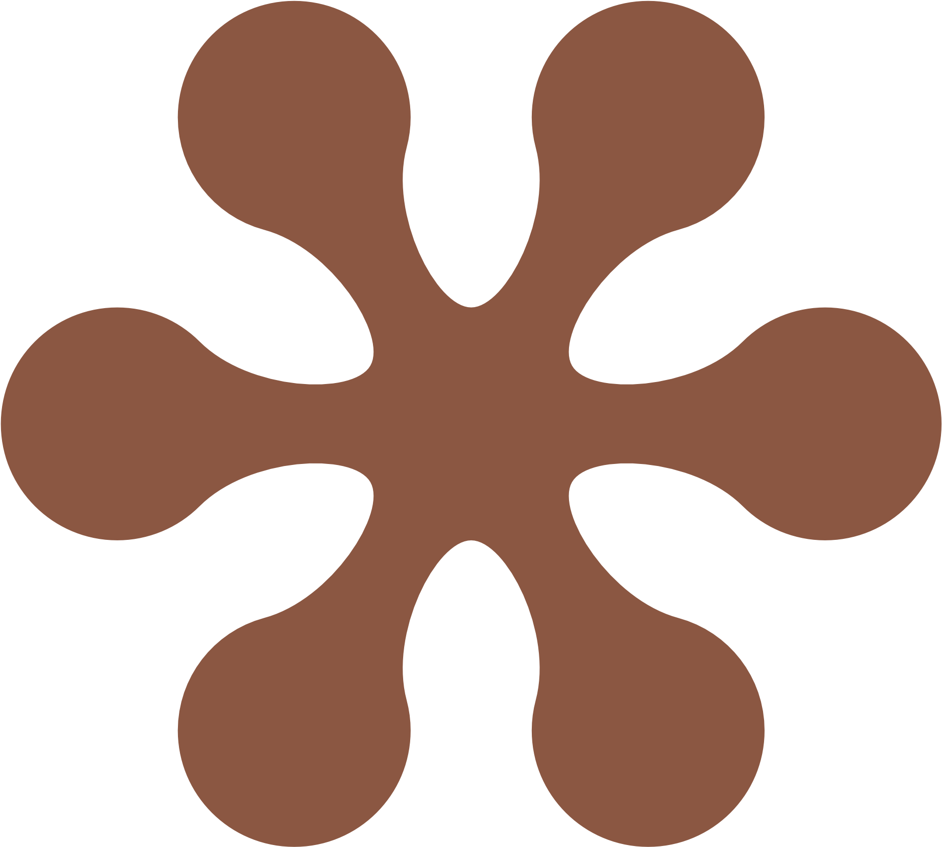 Retro Flower 3 Color Colour Light Salmon 4 Peace Xochi Clipart (1969x1952), Png Download