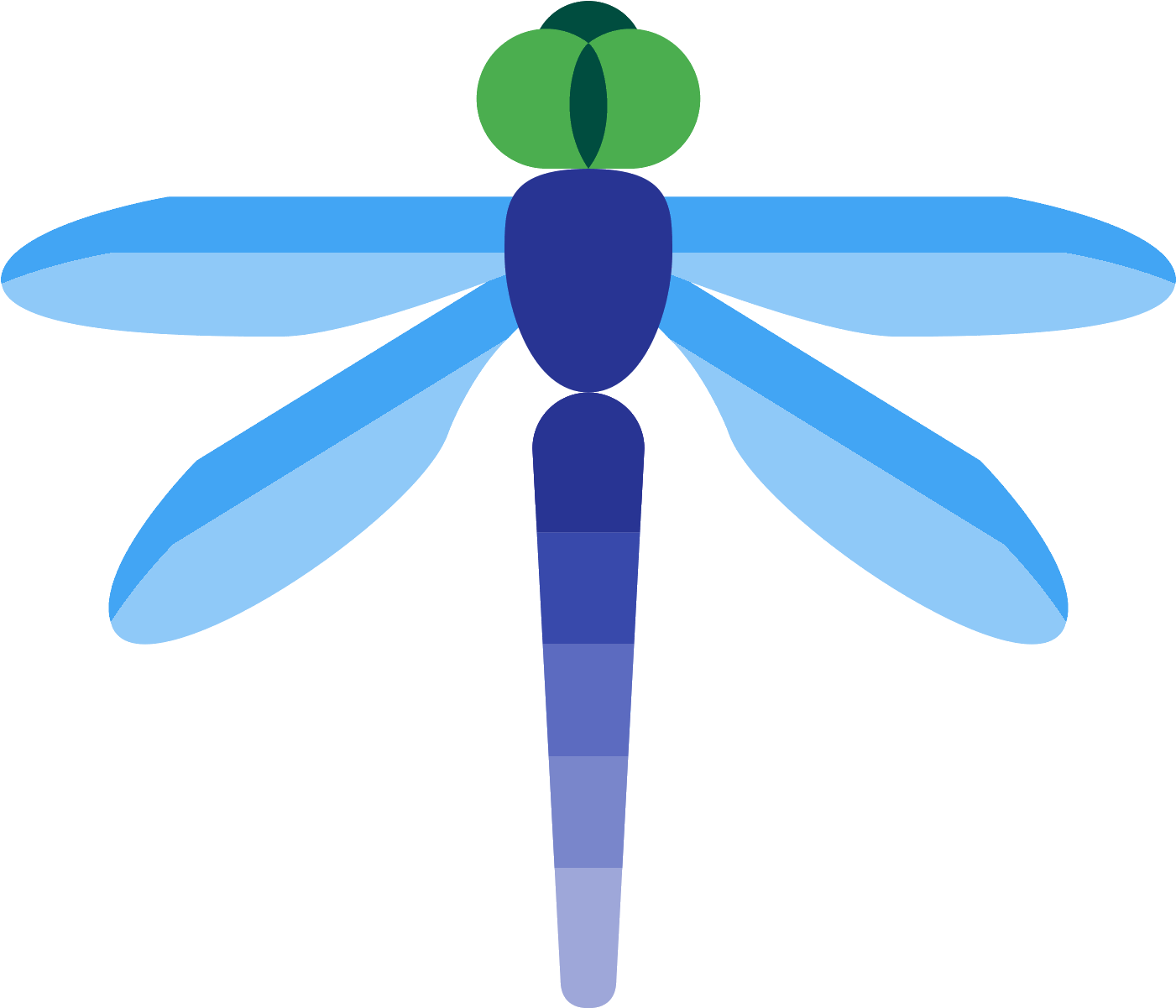 This Is An Icon Depicting A Dragonfly With The Image Clipart (1600x1600), Png Download
