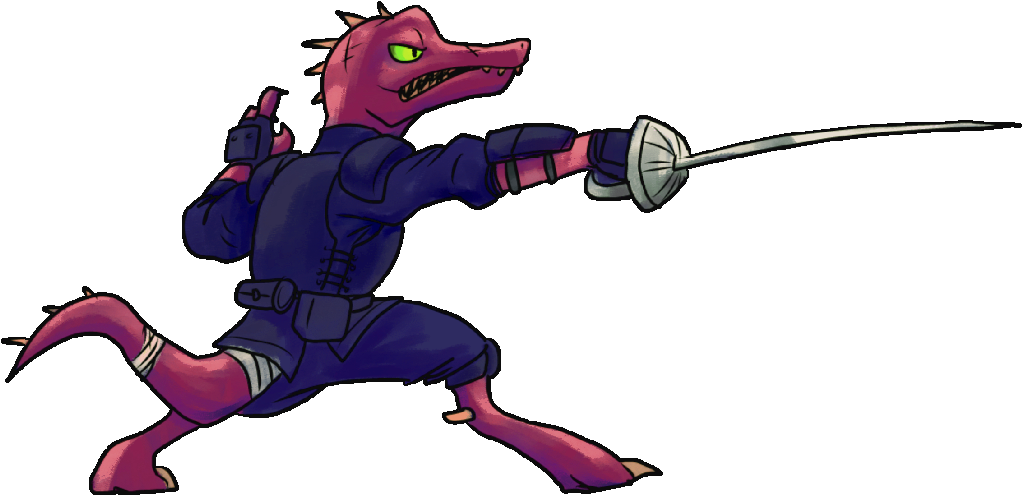 Sliceface The Ninja Kobold I Drew In A Stream With Clipart (1076x572), Png Download
