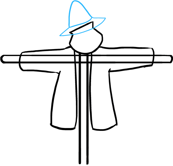 How To Draw Scarecrow Clipart (680x678), Png Download