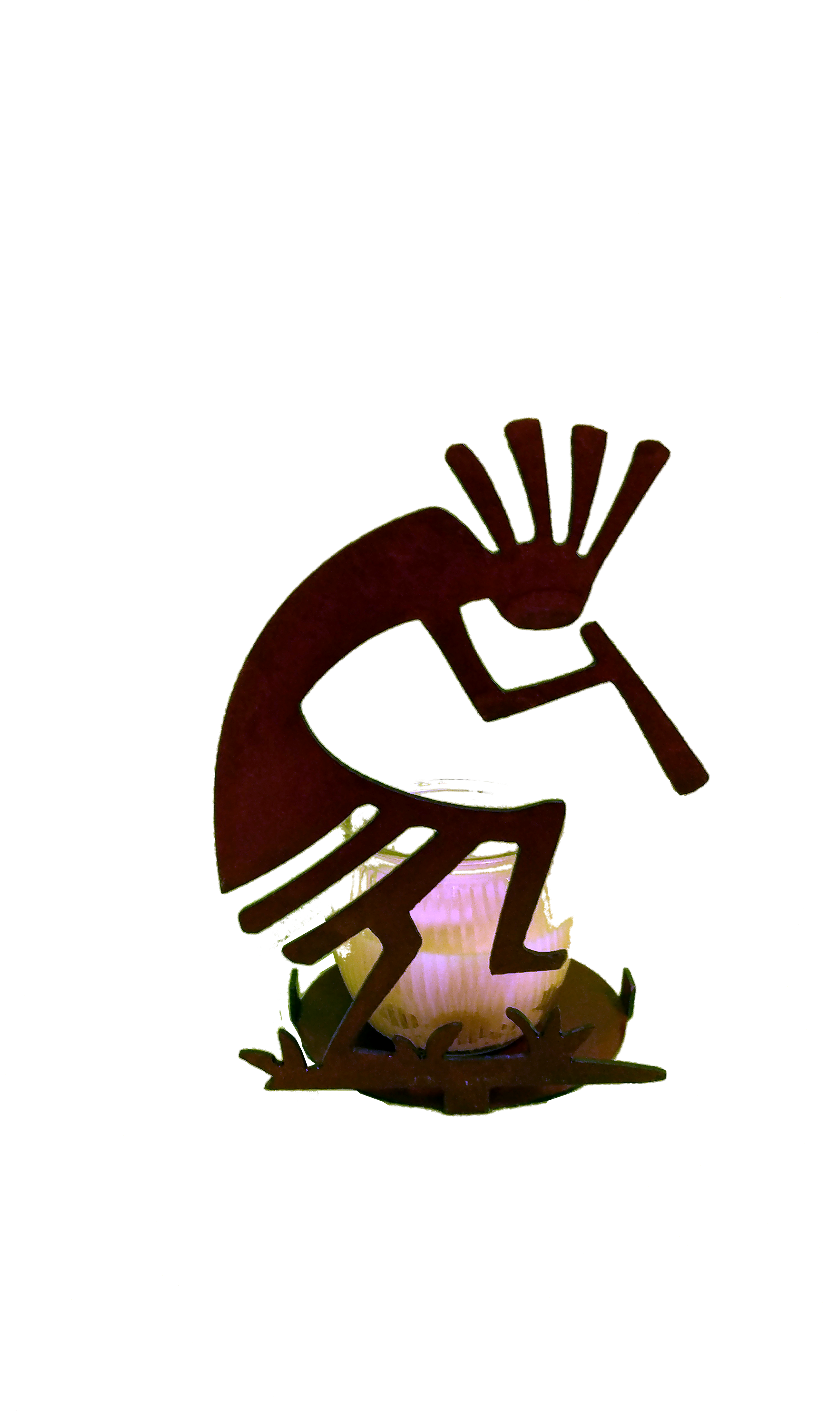 Kokopelii Candle Holder Larger Image Clipart (2620x4656), Png Download
