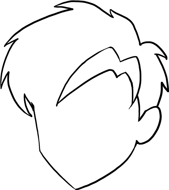 How To Draw Manga Hair Clipart (680x678), Png Download