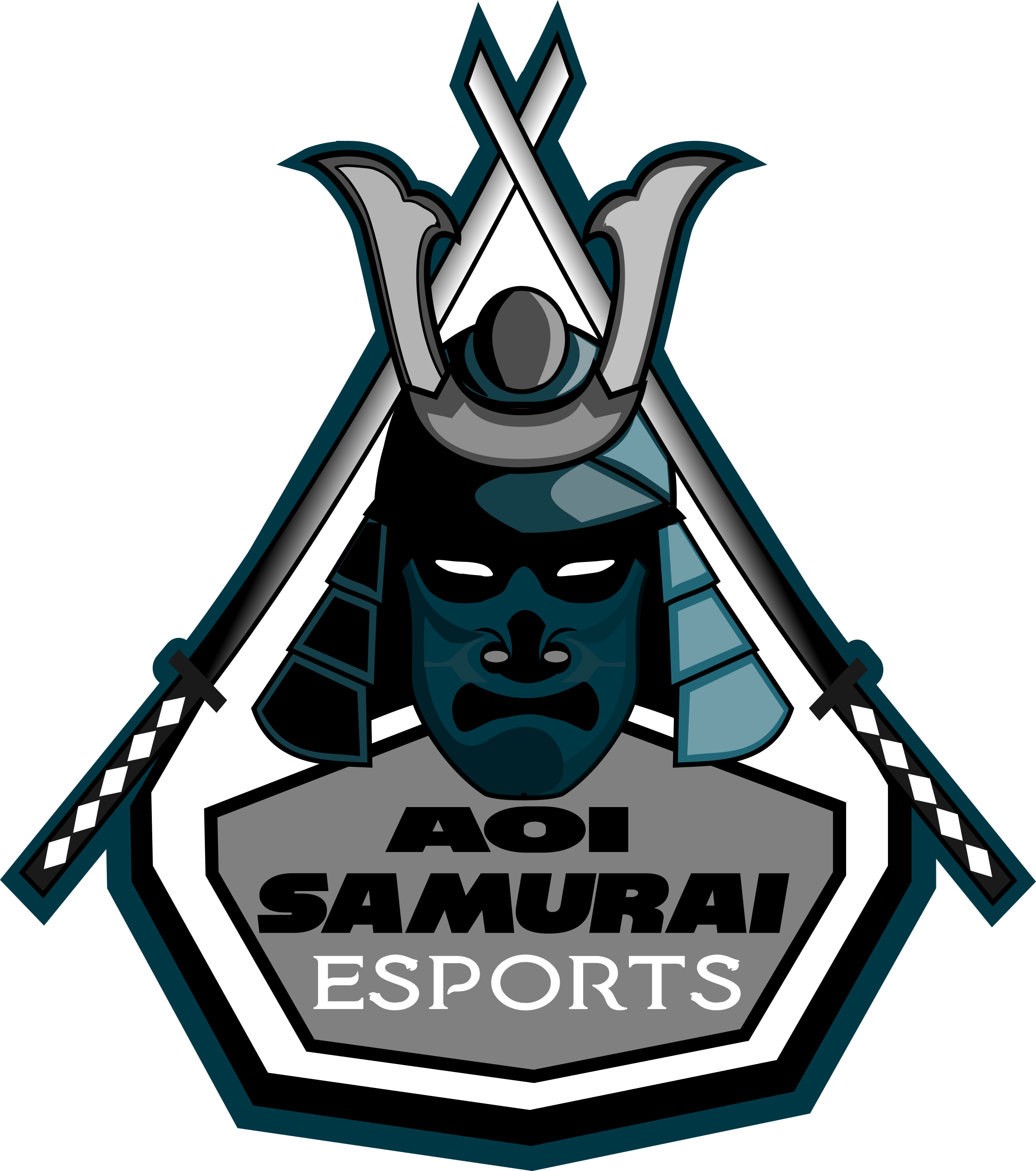 Aoi Samurai Esports Clipart (2443x2761), Png Download