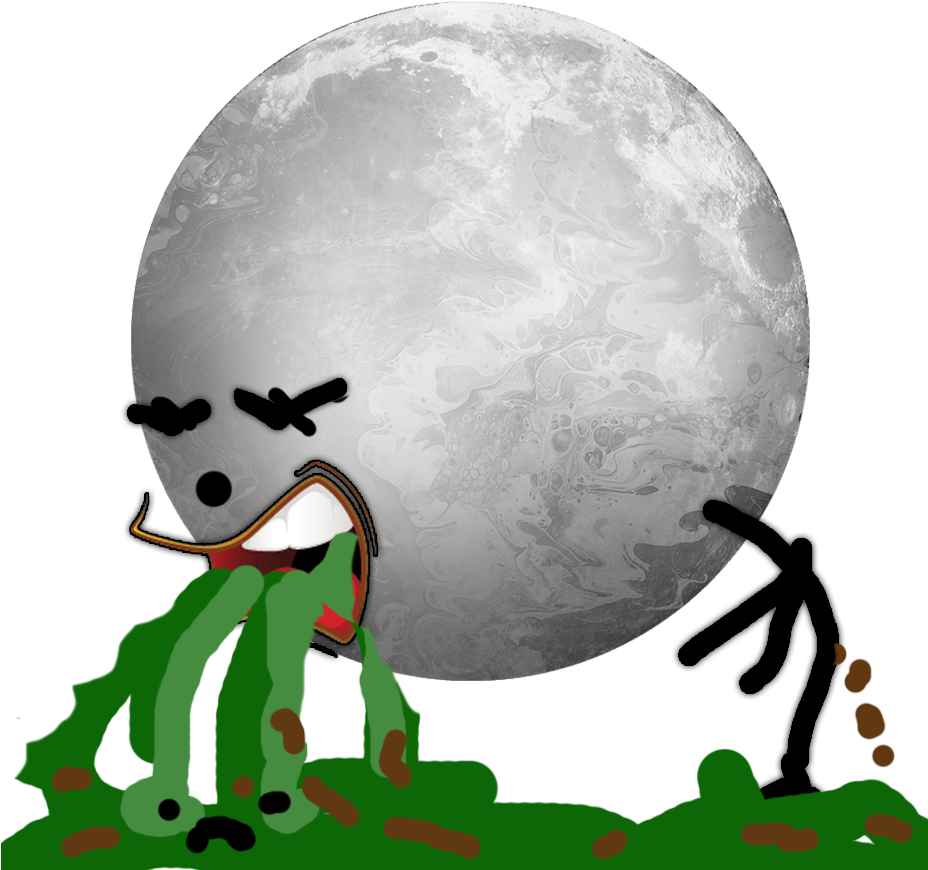Moon Puke It Clipart (927x927), Png Download