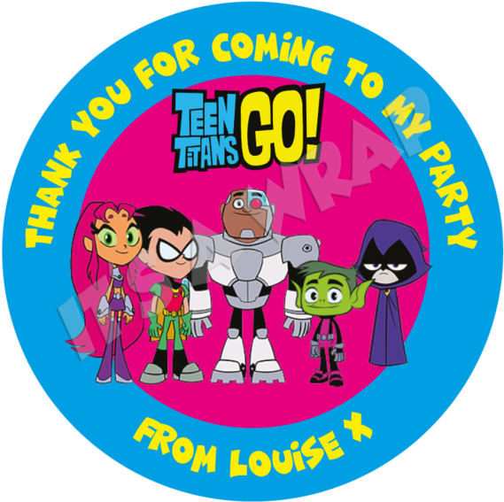 Teen Titans Sweet Cone Stickers Clipart (580x580), Png Download