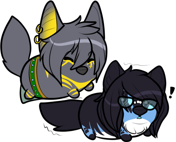 Beany Anubis And Kikimo Clipart (619x499), Png Download