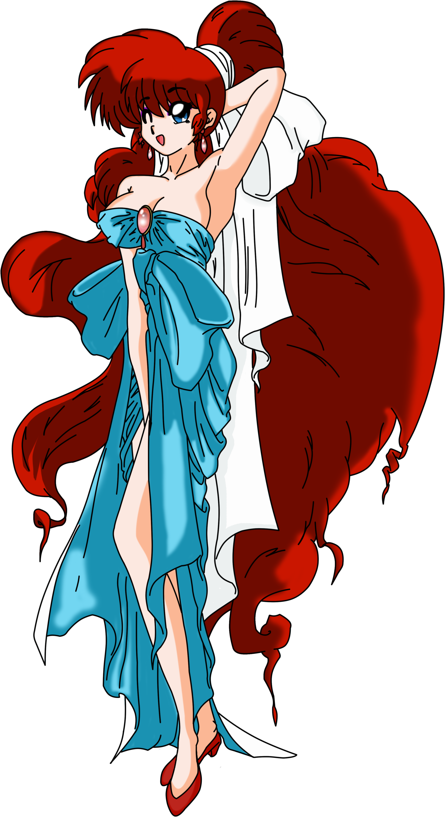 Ranma Chan Pelicula La Isla De Las Clipart (1600x2845), Png Download