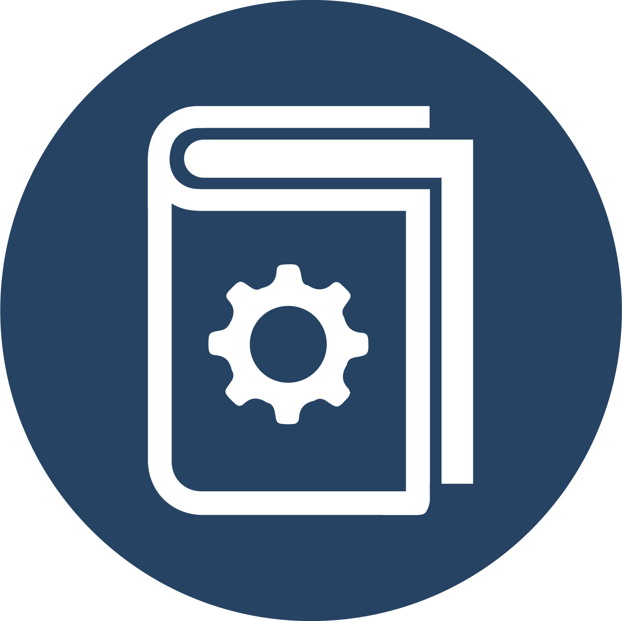 Book Icon With Cog On Cover Clipart (1251x1250), Png Download