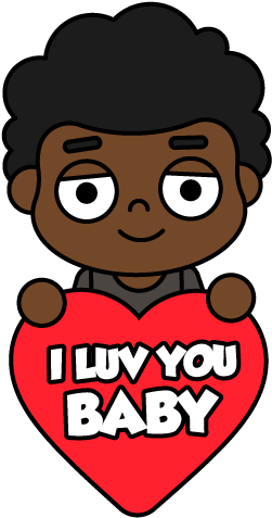 The Black Love For Valentine's Day App Clipart (618x618), Png Download