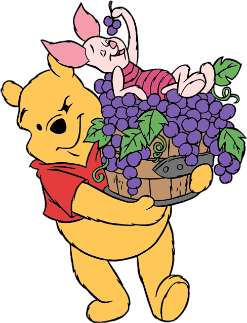 Piglet, Grapes Clipart (500x652), Png Download