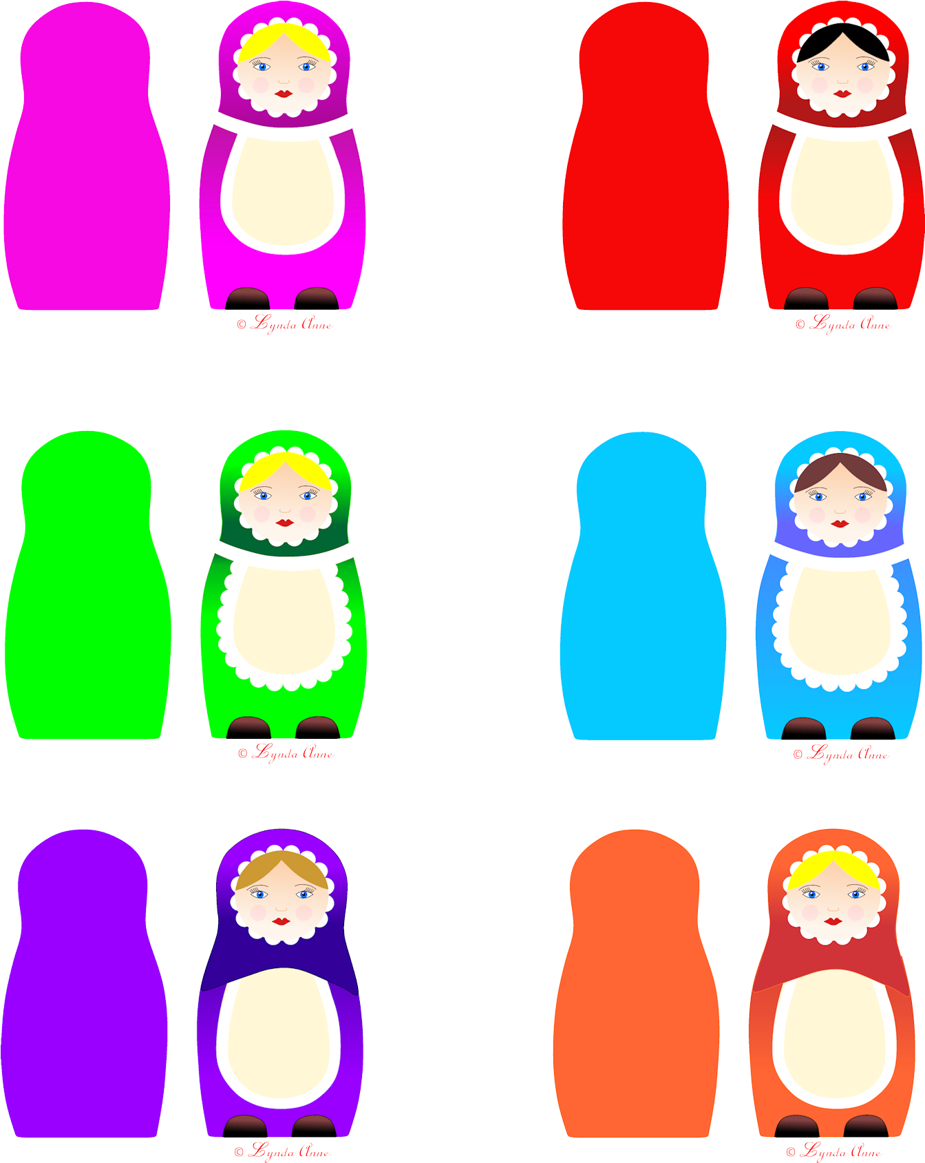 Babushka Sister Fabric Panel Clipart (1500x1868), Png Download