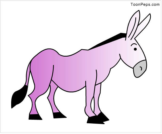 Donkey For Kids Digitalspace Info Clipart (625x516), Png Download