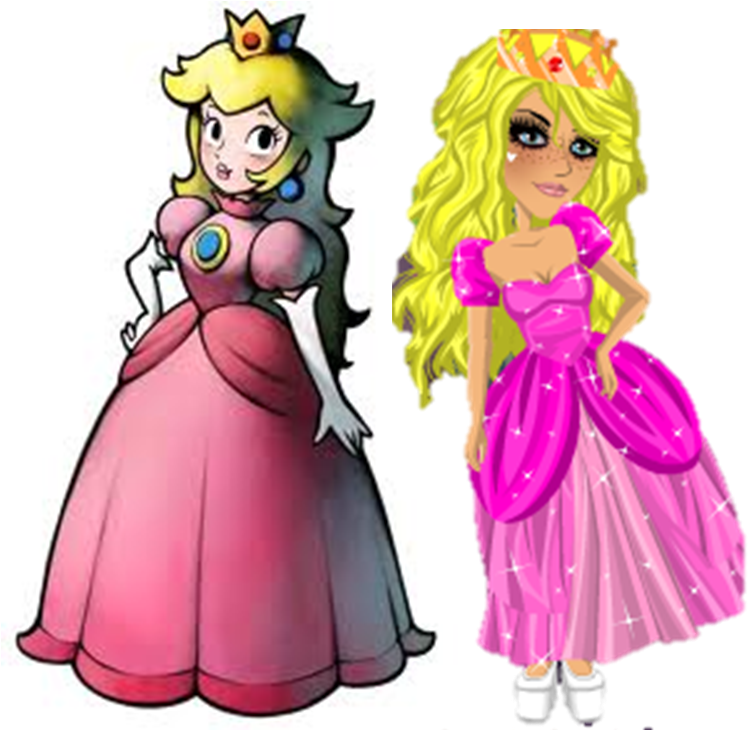Check Out Me As Princess Peach, Not Much Difference Clipart (793x729), Png Download