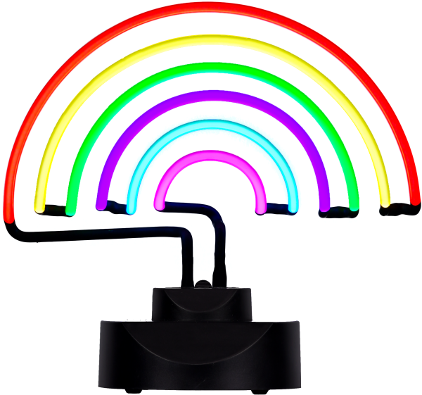 Rainbow Large Neon Light Clipart (600x600), Png Download